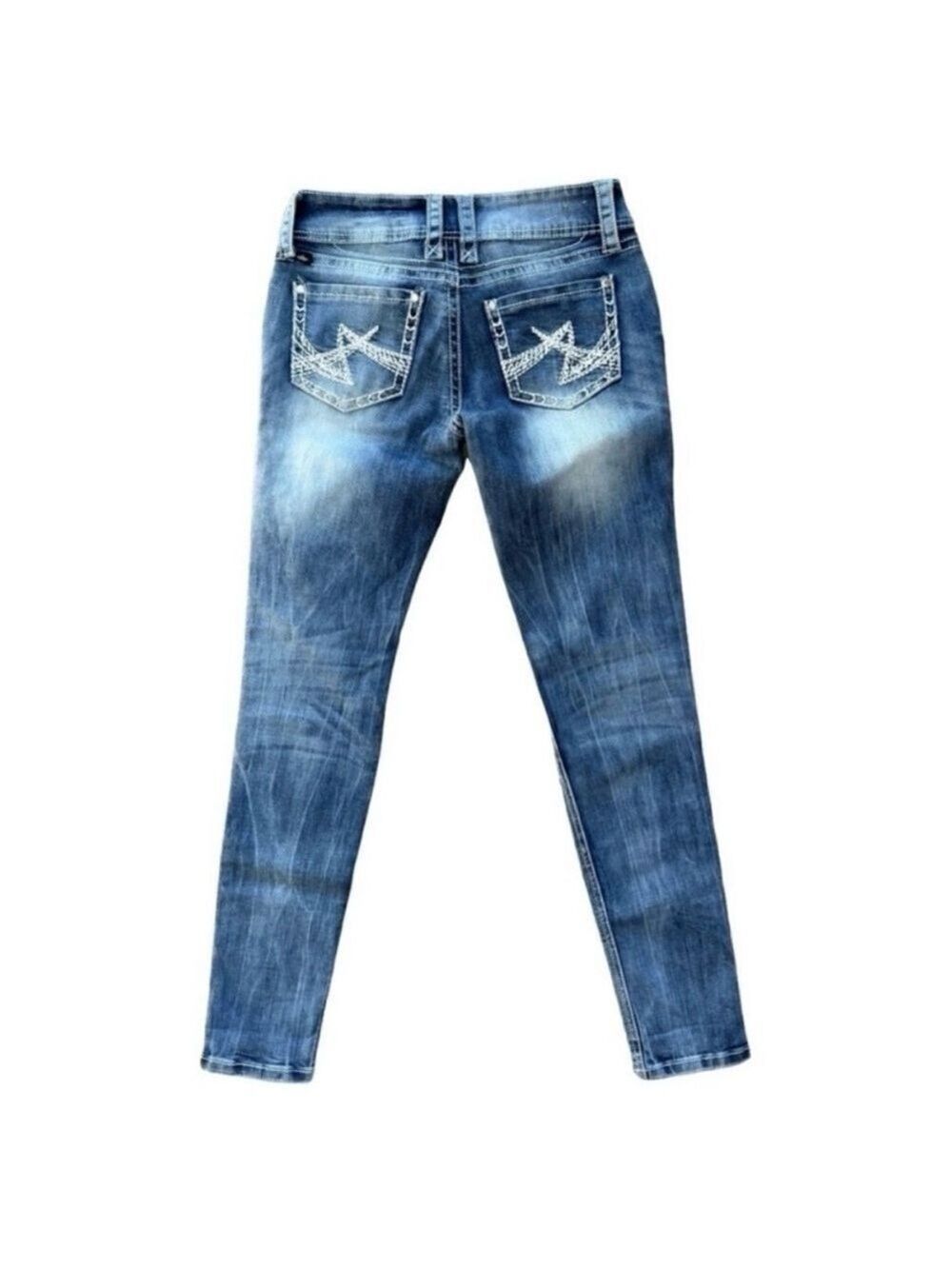 Almost Famous Low Rise Skinny Jeans Size 3 - Picture 3 of 10